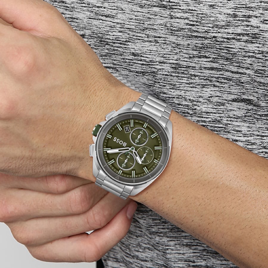 Hugo boss grand prix watch silver shop